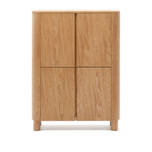 Load image into Gallery viewer, Salaya tall sideboard in ash plywood FSC Mix Credit, 100 x 134 cm - image 2