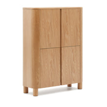 Load image into Gallery viewer, Salaya tall sideboard in ash plywood FSC Mix Credit, 100 x 134 cm - image 3