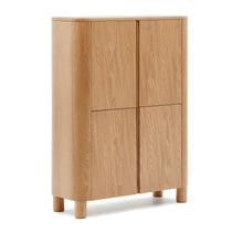 Load image into Gallery viewer, Salaya tall sideboard in ash plywood FSC Mix Credit, 100 x 134 cm - image 4