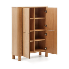 Load image into Gallery viewer, Salaya tall sideboard in ash plywood FSC Mix Credit, 100 x 134 cm - image 6