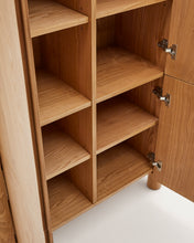 Load image into Gallery viewer, Salaya tall sideboard in ash plywood FSC Mix Credit, 100 x 134 cm - image 8