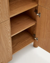 Load image into Gallery viewer, Salaya tall sideboard in ash plywood FSC Mix Credit, 100 x 134 cm - image 11