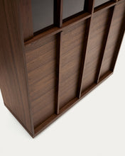 Load image into Gallery viewer, Onix display cabinet solid walnut and walnut veneer dark finish 100 x 170 cm FSC Mix Credit - image 8