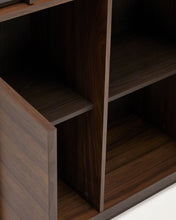 Load image into Gallery viewer, Onix display cabinet solid walnut and walnut veneer dark finish 100 x 170 cm FSC Mix Credit - image 9