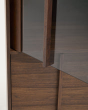 Load image into Gallery viewer, Onix display cabinet solid walnut and walnut veneer dark finish 100 x 170 cm FSC Mix Credit - image 10