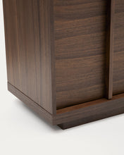 Load image into Gallery viewer, Onix display cabinet solid walnut and walnut veneer dark finish 100 x 170 cm FSC Mix Credit - image 11