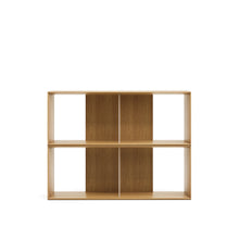 Load image into Gallery viewer, Litto set of 2 modular shelving units in oak wood veneer, 101 x 76 cm - image 2
