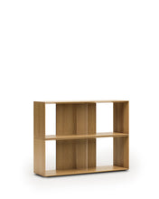Load image into Gallery viewer, Litto set of 2 modular shelving units in oak wood veneer, 101 x 76 cm - image 4