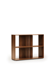 Load image into Gallery viewer, Litto set of 2 modular shelving units in walnut wood veneer, 101 x 76 cm - image 4