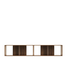 Load image into Gallery viewer, Litto set of 2 modular shelving units in walnut wood veneer, 101 x 76 cm - image 7