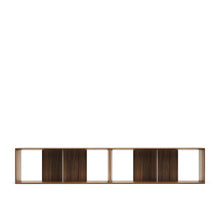 Load image into Gallery viewer, Litto set of 2 modular shelving units in walnut wood veneer, 101 x 76 cm - image 8