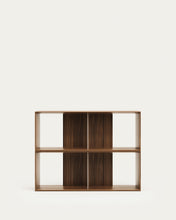 Load image into Gallery viewer, Litto set of 2 modular shelving units in walnut wood veneer, 101 x 76 cm - image 10