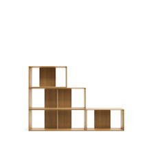 Load image into Gallery viewer, Litto set of 4 modular shelving units in oak wood veneer, 168 x 76 cm - image 10