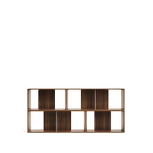 Load image into Gallery viewer, Litto set of 4 modular shelving units in walnut wood veneer, 168 x 76 cm - image 2