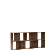 Load image into Gallery viewer, Litto set of 4 modular shelving units in walnut wood veneer, 168 x 76 cm - image 3
