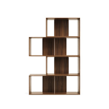 Load image into Gallery viewer, Litto set of 4 modular shelving units in walnut wood veneer, 168 x 76 cm - image 5