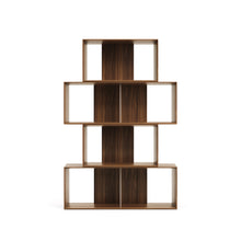 Load image into Gallery viewer, Litto set of 4 modular shelving units in walnut wood veneer, 168 x 76 cm - image 7