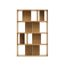 Load image into Gallery viewer, Litto set of 6 modular shelving units in oak wood veneer, 101 x 152 cm