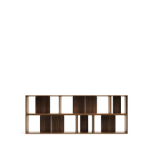 Load image into Gallery viewer, Litto set of 6 modular shelving units in walnut wood veneer, 101 x 152 cm - image 11