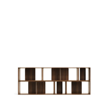 Load image into Gallery viewer, Litto set of 6 modular shelving units in walnut wood veneer, 101 x 152 cm - image 12