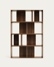 Load image into Gallery viewer, Litto set of 6 modular shelving units in walnut wood veneer, 101 x 152 cm - image 14