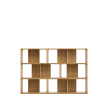 Load image into Gallery viewer, Litto set of 6 modular shelving units in oak wood veneer, 168 x 114 cm