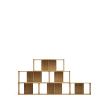 Load image into Gallery viewer, Litto set of 6 modular shelving units in oak wood veneer, 168 x 114 cm - image 7