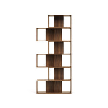 Load image into Gallery viewer, Litto set of 6 modular shelving units in walnut wood veneer, 168 x 114 cm - image 5