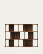Load image into Gallery viewer, Litto set of 6 modular shelving units in walnut wood veneer, 168 x 114 cm - image 14