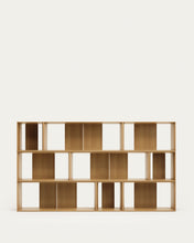 Load image into Gallery viewer, Litto set of 9 modular shelving units in oak wood veneer, 202 x 114 cm - image 13