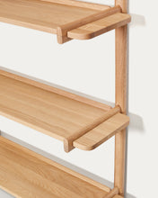 Load image into Gallery viewer, Sitra modular shelf, 6 solid oak wood shelves in a natural finish, 90 cm, FSC Mix Credit - image 4