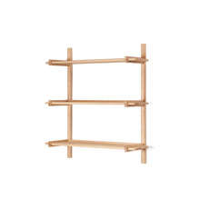 Load image into Gallery viewer, Sitra modular shelf, 3 solid oak wood shelves in a natural finish, 90 cm, FSC Mix Credit - image 2