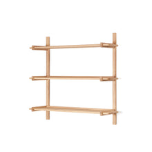 Load image into Gallery viewer, Sitra modular shelf, 3 solid oak wood shelves in a natural finish, 110 cm, FSC Mix Credit - image 2