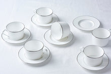 Load image into Gallery viewer, Fenton Bone China Tea Cup and Saucer, Platinum