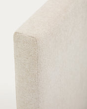 Load image into Gallery viewer, Nahiri beige chenille lift-up storage bed for a 150 x 200 cm mattress - image 10