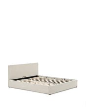 Load image into Gallery viewer, Nahiri beige chenille lift-up storage bed for a 180 x 200 cm mattress - image 2