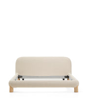 Load image into Gallery viewer, Odina ecru bouclé bed with removable cover and solid ash wood legs with natural finish for 160 x 200cm mattress - image 5