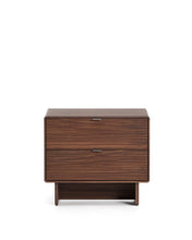 Load image into Gallery viewer, Norlen 2-drawer bedside table in walnut veneer FSX Mix Credit 60 x 52cm