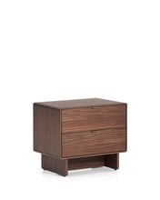 Load image into Gallery viewer, Norlen 2-drawer bedside table in walnut veneer FSX Mix Credit 60 x 52cm - image 2