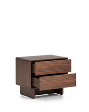 Load image into Gallery viewer, Norlen 2-drawer bedside table in walnut veneer FSX Mix Credit 60 x 52cm - image 3