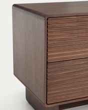 Load image into Gallery viewer, Norlen 2-drawer bedside table in walnut veneer FSX Mix Credit 60 x 52cm - image 8