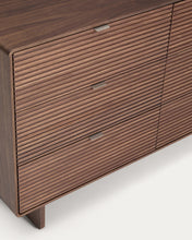 Load image into Gallery viewer, Norlen 6-drawer chest of drawers in walnut veneer FSC Mix Credit 120 x 75cm - image 6