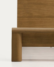 Load image into Gallery viewer, Arelida bed made of oak veneer and solid oak wood with light brown finish for 160 x 200 cm mattress FSC Mix Credit - image 9