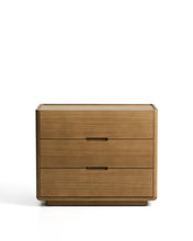 Load image into Gallery viewer, Arelida chest of drawers made of oak veneer and solid oak wood with light brown finish 100 x 80 cm FSC Mix Credit