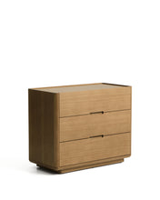 Load image into Gallery viewer, Arelida chest of drawers made of oak veneer and solid oak wood with light brown finish 100 x 80 cm FSC Mix Credit - image 2