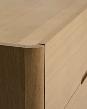 Load image into Gallery viewer, Arelida chest of drawers made of oak veneer and solid oak wood with light brown finish 100 x 80 cm FSC Mix Credit - image 5