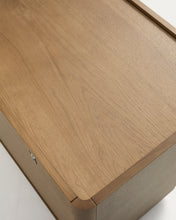 Load image into Gallery viewer, Arelida chest of drawers made of oak veneer and solid oak wood with light brown finish 100 x 80 cm FSC Mix Credit - image 9