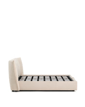 Load image into Gallery viewer, Arvian beige chenille removable-cover bed with ottoman base for a 160 x 200 cm mattress - image 5
