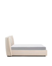 Load image into Gallery viewer, Arvian beige chenille removable-cover bed with ottoman base for a 160 x 200 cm mattress - image 6