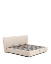 Load image into Gallery viewer, Arvian beige chenille removable-cover bed with ottoman base for a 180 x 200 cm mattress - image 4